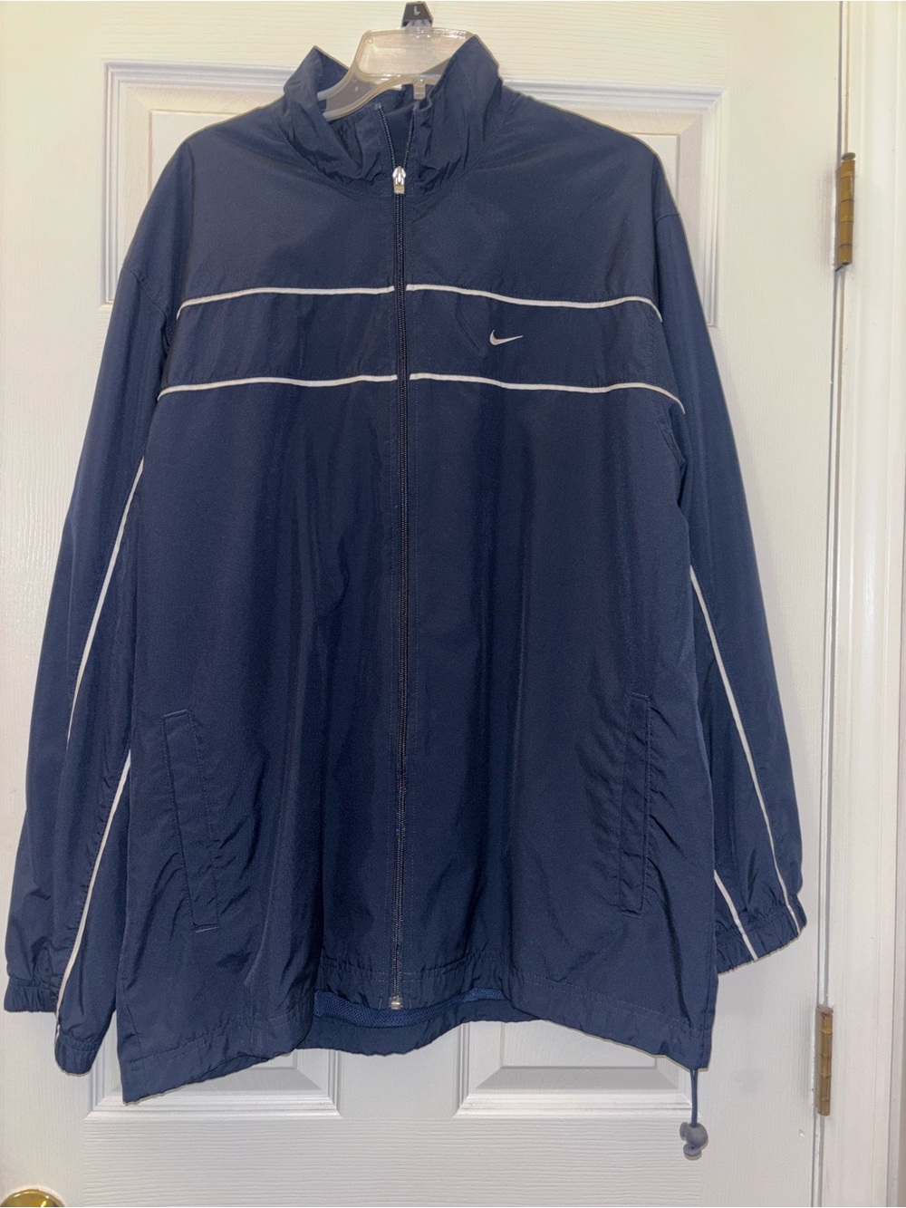Nike Vintage Men's Navy Windbreaker Jacket
